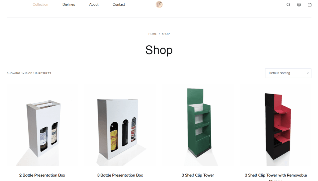 custom downloadable cardboard dielines